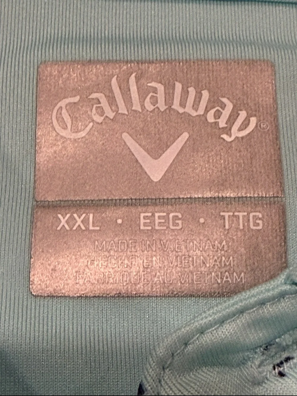 Callaway Men’s Light Blue/Teal Men’s Polo with Micro Dot Pattern Size XXL